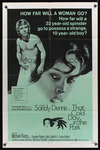 7z866 THAT COLD DAY IN THE PARK style B 1sh '69 Sandy Dennis, early bizarre overlooked Robert Altman