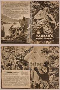 8a206 NEW ADVENTURES OF TARZAN German program '50 different image of Herman Brix fighting leopard!