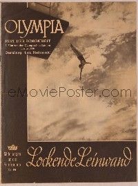 8a178 OLYMPIA PART TWO: FESTIVAL OF BEAUTY German program '38 Riefenstahl's Olympic documentary!