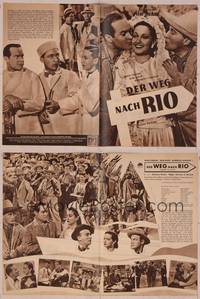 8a211 ROAD TO RIO German program '48 different images of Bing Crosby, Bob Hope, & Dorothy Lamour