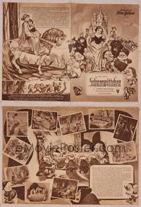 8a216 SNOW WHITE & THE SEVEN DWARFS German program '50 Disney cartoon classic, different art!