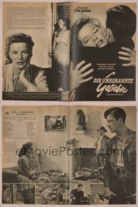 8a224 UNDERCURRENT German program '50 Katharine Hepburn wonders where Robert Taylor's brother is!