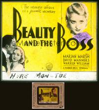 8a080 BEAUTY & THE BOSS glass slide '32 the intimate affairs of Marian Marsh & David Manners!
