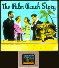 8a104 PALM BEACH STORY glass slide '42 Preston Sturges, Claudette Colbert, Joel McCrea, Vallee