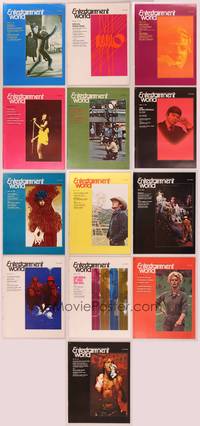 8a011 LOT OF ENTERTAINMENT WORLD MAGAZINES 13 weekly mags March 1970 to May 1970, MASH, Redford!