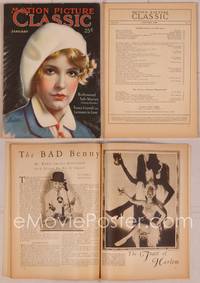 8a017 MOTION PICTURE CLASSIC magazine January 1930, artwork portrait of Lily Damita by Don Reed!