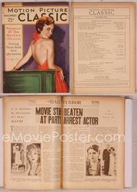 8a027 MOTION PICTURE CLASSIC magazine November 1930, art of sexy Dorothy Lee by Marland Stone!