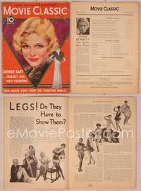 8a032 MOVIE CLASSIC magazine April 1933, art of sexy Joan Bennett by Marland Stone!