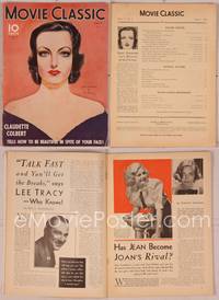 8a035 MOVIE CLASSIC magazine July 1933, cool art of Joan Crawford by A.S. Packer!