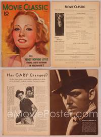 8a034 MOVIE CLASSIC magazine June 1933, art of pretty smiling Karen Morley by Irving Sinclair!