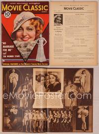 8a031 MOVIE CLASSIC magazine March 1933, art of smiling Jeanette MacDonald by Marland Stone!