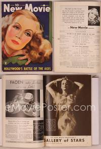 8a052 NEW MOVIE MAGAZINE magazine December 1934, great art of Greta Garbo by Daniel Osher!