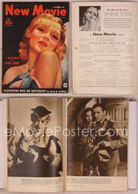 8a047 NEW MOVIE MAGAZINE magazine July 1934, great art of sexy Anna Sten by Armand Seguso!