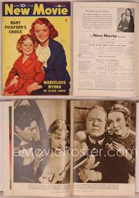 8a051 NEW MOVIE MAGAZINE magazine November 1934, art of Janet Gaynor & Shirley Temple by Seguso!