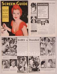 8a054 SCREEN GUIDE magazine February 1940, portrait of Lana Turner in wild outfit by Jack Albin!