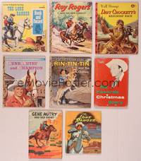 8a007 LOT OF 8 KIDS COWBOY BOOKS '50s-70s Lone Ranger, Roy Rogers, Gene Autry, Rin Tin Tin!