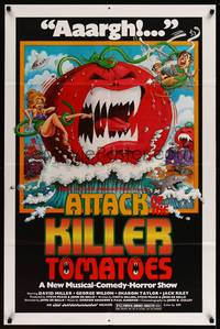 8b175 ATTACK OF THE KILLER TOMATOES 1sh '79 wacky monster artwork by David Weisman!