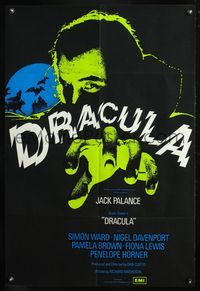 8b271 DRACULA  English 1sh '73 really cool close up image of vampire Jack Palance!