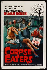 8b233 CORPSE EATERS 1sh '74 the dead come back with an unnatural hunger for human bodies!