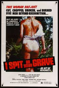 8b368 I SPIT ON YOUR GRAVE  1sh '78 classic image of woman who tortured 5 men beyond recognition!