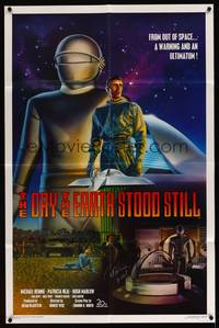 8b257 DAY THE EARTH STOOD STILL Kilian signed 1sh R94 by Patricia Neal, different art by Rodriguez!