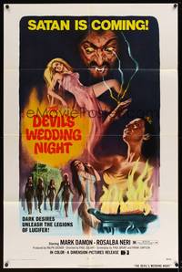 8b266 DEVIL'S WEDDING NIGHT 1sh '73 naked virgins, dark desires unleash the legions of Lucifer!