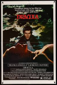 8b272 DRACULA signed style B 1sh '79 by Frank Langella, from the story by Bram Stoker!