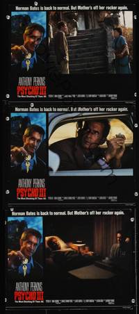 8b939 PSYCHO III 3 English LCs '86 Anthony Perkins as Norman Bates, horror sequel!