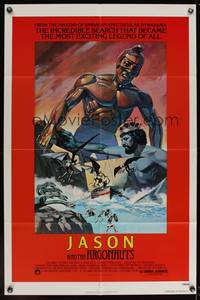 8b384 JASON & THE ARGONAUTS 1sh R78 great special effects by Ray Harryhausen, Gary Meyer art!!