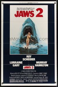 8b387 JAWS 2 1sh '78 just when you thought it was safe to go back in the water!