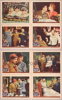 8b763 ABBOTT & COSTELLO MEET THE INVISIBLE MAN 8 LCs '51 great wacky images of Bud & Lou!