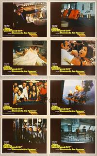 8b795 DIAMONDS ARE FOREVER 8 LCs '71 Sean Connery as James Bond, Jill St. John, Lana Wood