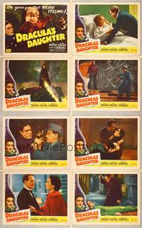 8b796 DRACULA'S DAUGHTER 8 LCs R49 Gloria Holden in title role in Universal vampire horror!