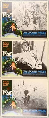 8b936 FROGS 3 LCs '72 a tidal wave of slithering slimy horror devouring all in its path!