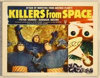 8b105 KILLERS FROM SPACE LC #1 '54 best c/u of bulb-eyed men who invade Earth from flying saucers!