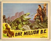 8b118 ONE MILLION B.C. LC R52 best image of caveman Victor Mature saving Carole Landis from dino!