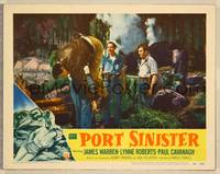 8b122 PORT SINISTER LC #8 '53 an island of terror in an ocean of evil, cool giant crab border art!