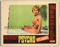 8b123 PSYCHO  LC #7 R65 great close up of sexy half-dressed Janet Leigh in bra and slip, Hitchcock