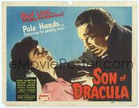 8b037 SON OF DRACULA  TC R48 super close up of Lon Chaney Jr, thirsting for redder blood!