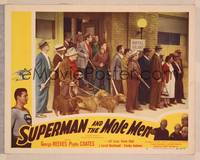 8b026 SUPERMAN & THE MOLE MEN LC #4 '51 scared townspeople use guns & dogs to hunt the aliens!