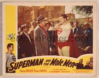 8b021 SUPERMAN & THE MOLE MEN LC #6 '51 great close up of George Reeves bending rifle barrel!