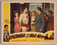 8b020 SUPERMAN & THE MOLE MEN LC #7 '51 George Reeves protects Phyllis Coates from man with gun!