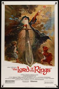 8b410 LORD OF THE RINGS 1sh '78 J.R.R. Tolkien classic, Bakshi, Tom Jung fantasy art!