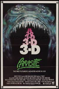 8b463 PARASITE  1sh '82 directed by Charles Band, the first futuristic monster movie in 3-D!