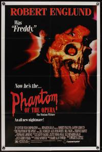 8b471 PHANTOM OF THE OPERA  1sh '89 Robert Englund was Freddy and now he's the phantom!
