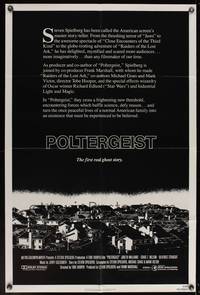 8b481 POLTERGEIST style A 1sh '82 Tobe Hooper & Steven Spielberg, the first real ghost story!