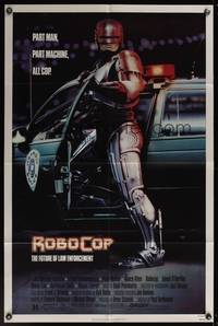 8b529 ROBOCOP 1sh '87 Paul Verhoeven classic, Peter Weller is part man, part machine, all cop!