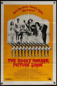 8b532 ROCKY HORROR PICTURE SHOW style B 1sh '75 Tim Curry's the hero - that's right, the hero!