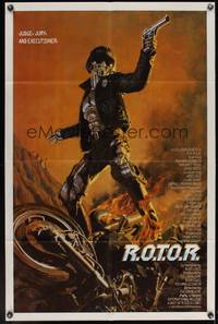 8b535 ROTOR 1sh '89 great art of cyborg cop who is the judge, jury, and executioner!