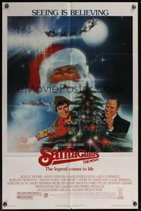 8b540 SANTA CLAUS THE MOVIE 1sh '85 artwork of Dudley Moore with & Santa Claus & John Lithgow!